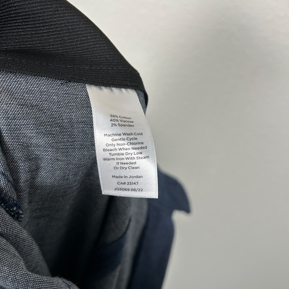 Talbots plus size 20W Portland Trouser blue dark was cotton stretch career wear - Picture 7 of 7